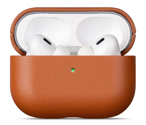 Lopie Leather Case Compatible with AirPods Pro 3rd Generation Protective Hard Cover FullyWrapped with Top Grain Leather Handmade for AirPods Pro 3 Case Cover Not for AirPods Pro 2nd Gen Brown - Image 3