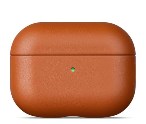 Lopie Leather Case Compatible with AirPods Pro 3rd Generation Protective Hard Cover FullyWrapped with Top Grain Leather Handmade for AirPods Pro 3 Case Cover Not for AirPods Pro 2nd Gen Brown - Image 1