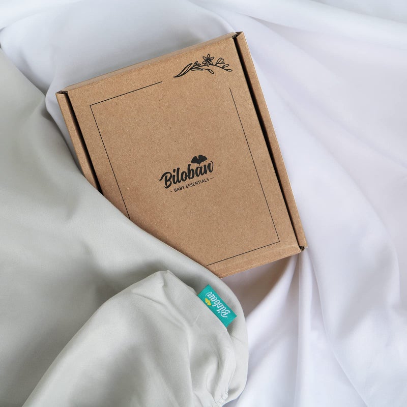 Biloban Baby Bassinet Sheets 4 Pack Compatible with SNOO Smart Sleeper and Chicco LullaGo Anywhere Portable Bassinet, Ultra Soft & Skin-Friendly, Grey and White - Image 2