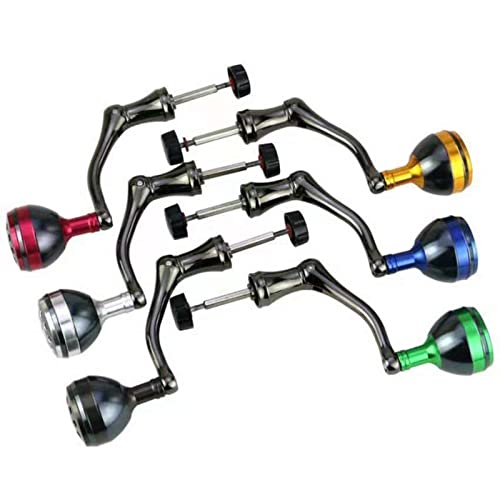 TEQIN Fishing Spinning Reel Handle, Lightweight Metal Single Rocker Arm, Reel Replacement Power Handle Grip, DIY Spinning Reel Handle Grip Modification Gold Large - Image 2