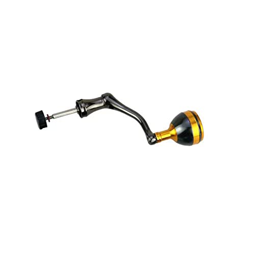 TEQIN Fishing Spinning Reel Handle, Lightweight Metal Single Rocker Arm, Reel Replacement Power Handle Grip, DIY Spinning Reel Handle Grip Modification Gold Large - Image 1