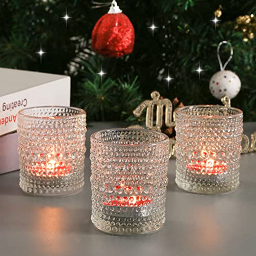 TRIRITE 24 Pack Votive Candle Holders for Wedding Candle, Clear Glass DIY Wax Filling Romance Tealight Candle Holders, Tea Light Candles Holder for Home Table Decoration - Image 4