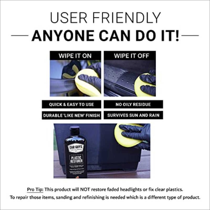 Plastic Restorer - The Ultimate Solution for Bringing Rubber, Vinyl and Plastic Back to Life! - 8 oz Kit - Image 3