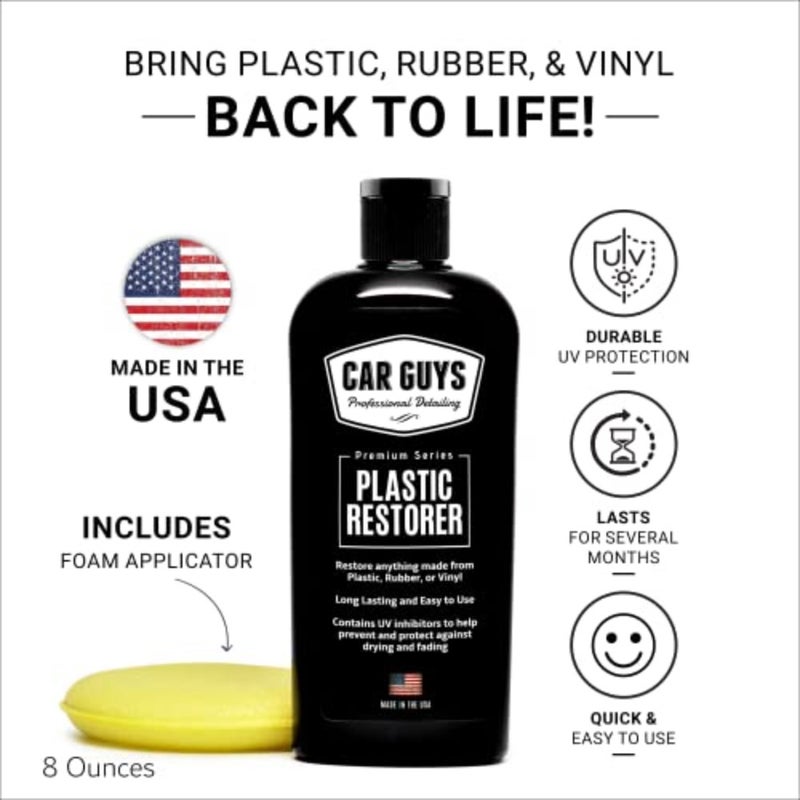 Plastic Restorer - The Ultimate Solution for Bringing Rubber, Vinyl and Plastic Back to Life! - 8 oz Kit - Image 2