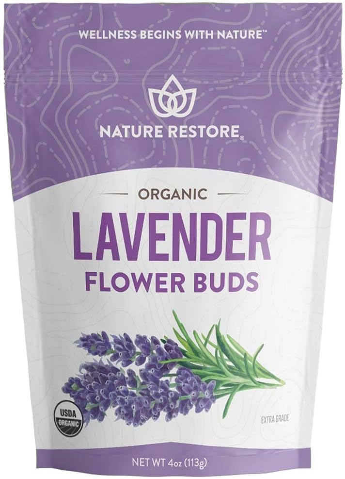 Nature Restore Nature Restore USDA Certified Organic Dried Lavender Flowers, Loose Leaf, Extra Grade, 4 Ounces