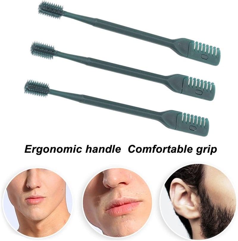 Cryfokt 3Pcs Manual Nose Hair Trimmer, Professional Safety Nose Hair Knife, Double Head Nostril Cleaner, Eyebrow Nose Trimmer Nose Hair Clippers for Eyebrows, Neckline, Nose, Ears - Image 2