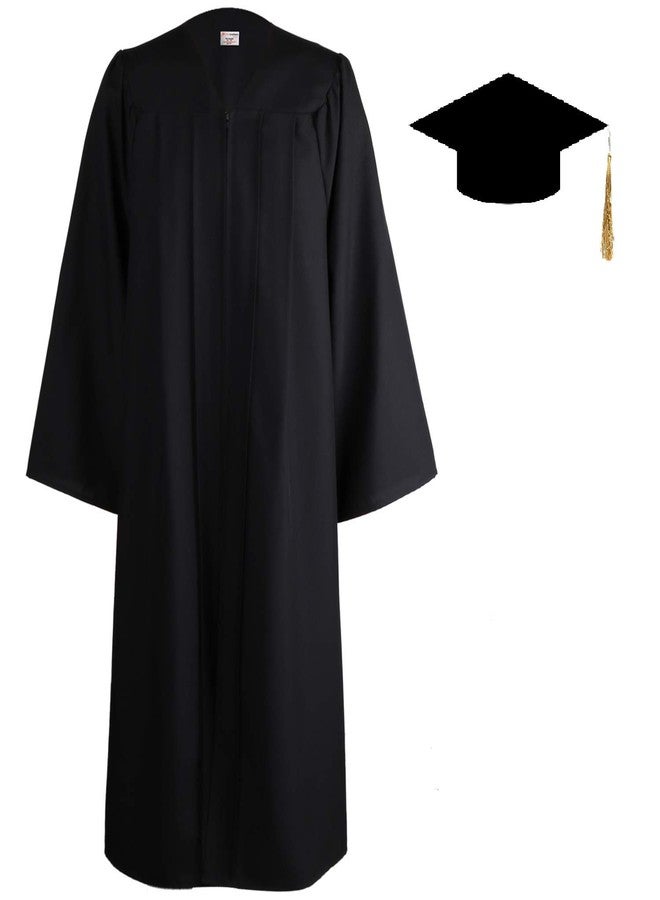 Nic Convocation Graduation Gown Costume Dress for Kids Complete Set (Gown,Cap) Black (6-7 YEARS) - Image 1