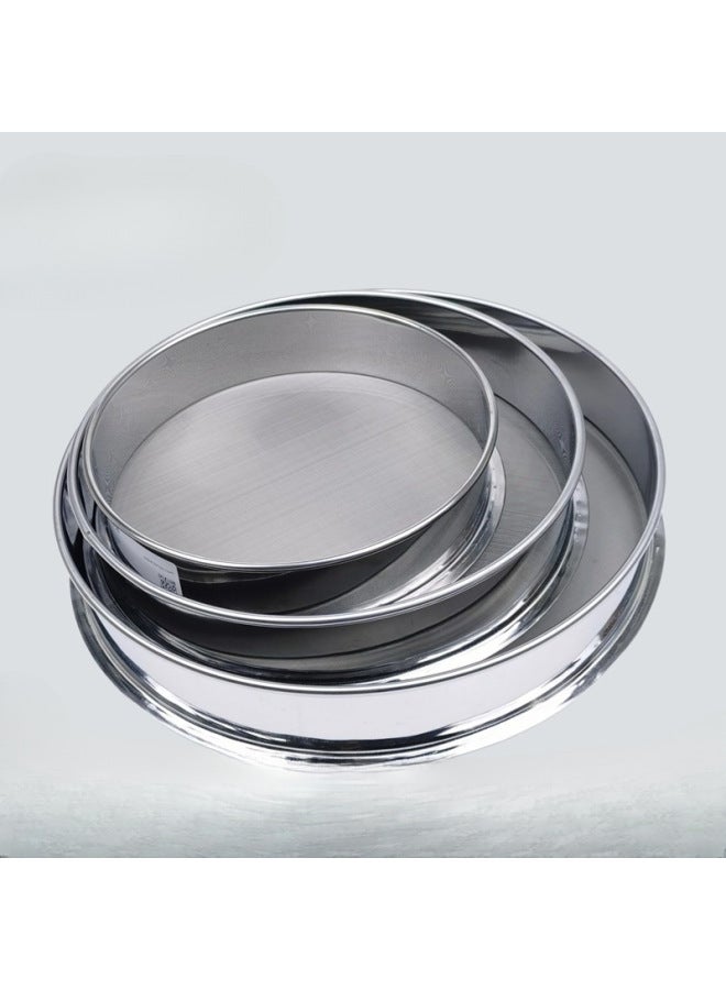 Sieve Screen Stainless Steel Flour Sieve 10200 Mesh Powder Sieve Rice Sieve Ultra-fine Filter Screen Standard Sample Sieve-Specifications:30 Cm 12 Mesh [rice Buckwheat Skin]☆☆ - Image 2