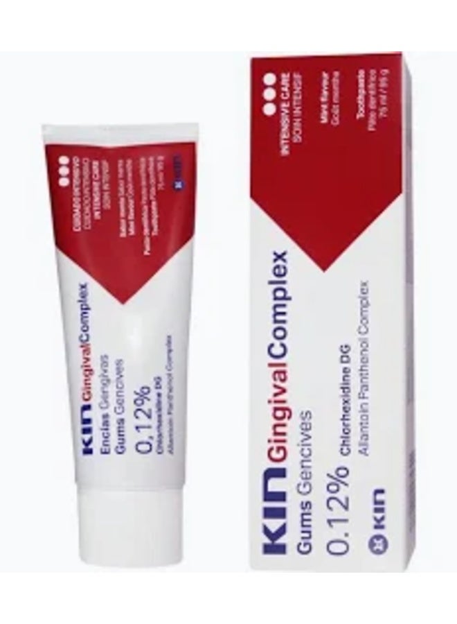 KIN GingivalComplex Toothpaste with 0.12% Chlorhexidine DG for Intensive Gum Care
