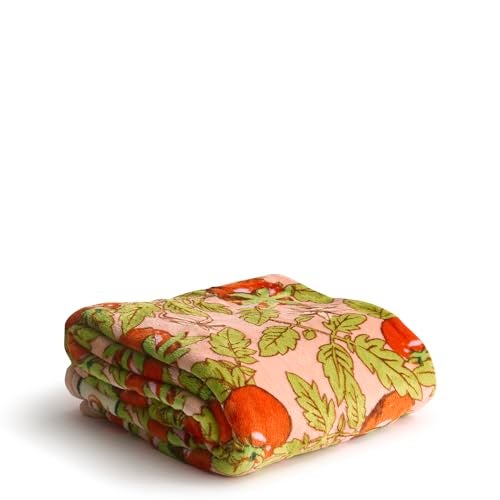 Vera Bradley Women's Fleece Plush Throw Blanket, Tomato Vines, One Size - Image 2