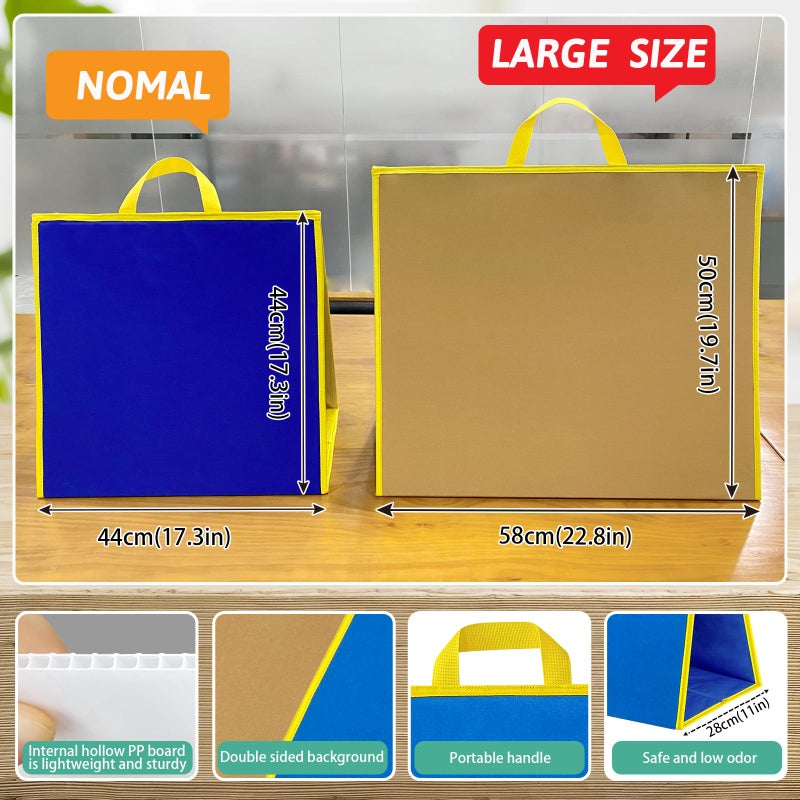 PENGFULL large Felt Flannel Board 228197 InFelt Story learning Board for ToddlersClassroomPreschoolKiddie Corner InteractiveFoldableStandFor Walls Felt BaordDoubleSided UseGifts for Kids - Image 3