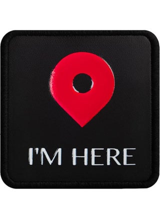Black Interchangeable Hat Sticker- I'm Here Design - pzsku/ZCFC7208EDB97E6848BE4Z/45/_/1731133394/23e275be-05f0-4027-a8de-1fe0210bbcf0