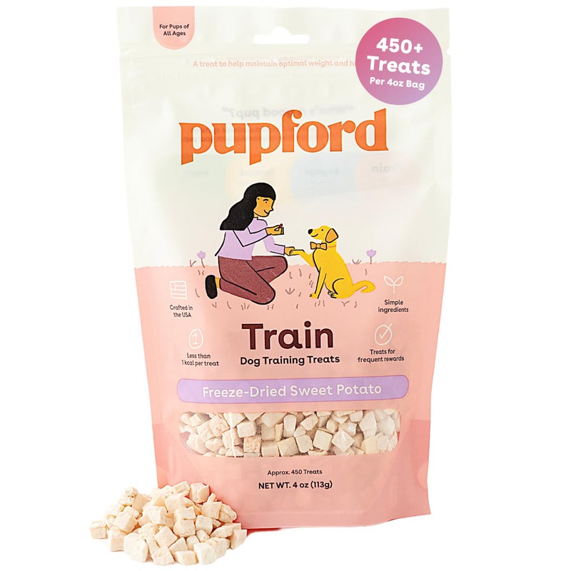 Pupford Freeze Dried Training Treats for Dogs & Puppies, 450+ One Ingredient Bites (Sweet Potato, 4 oz) - Image 1