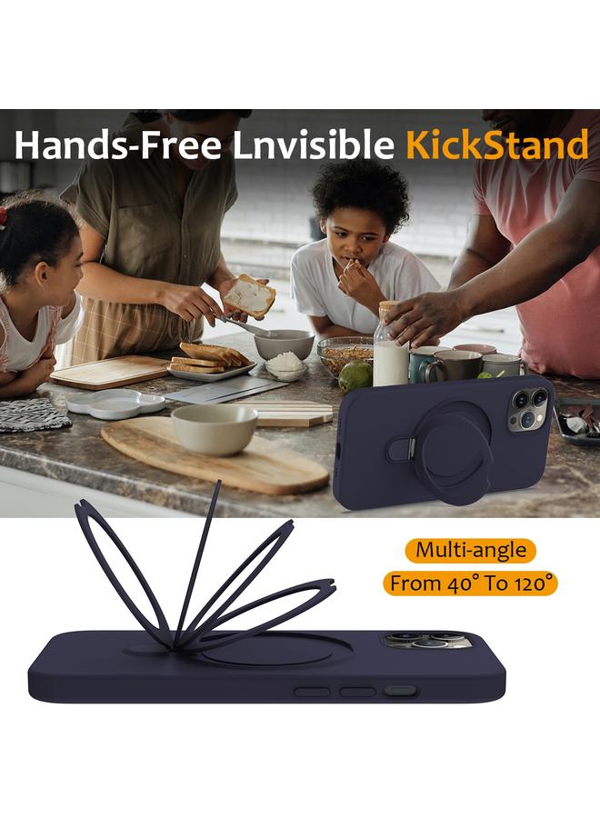 Zaboon Case For iPhone 12 Pro Liquid Silicone MagSafe Magnetic Phone Case with Ring Holder - Image 5