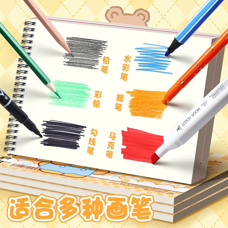 Children'S Blank Picture Book Thickened Coil Kindergarten Drawing Paper Painting Art Book Student Sketch Book Drawing Book - Image 4
