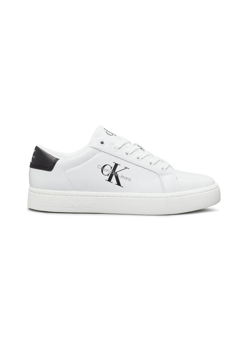 Calvin Klein Jeans Women's Leather Trainers -  bio-based blend leather upper , White