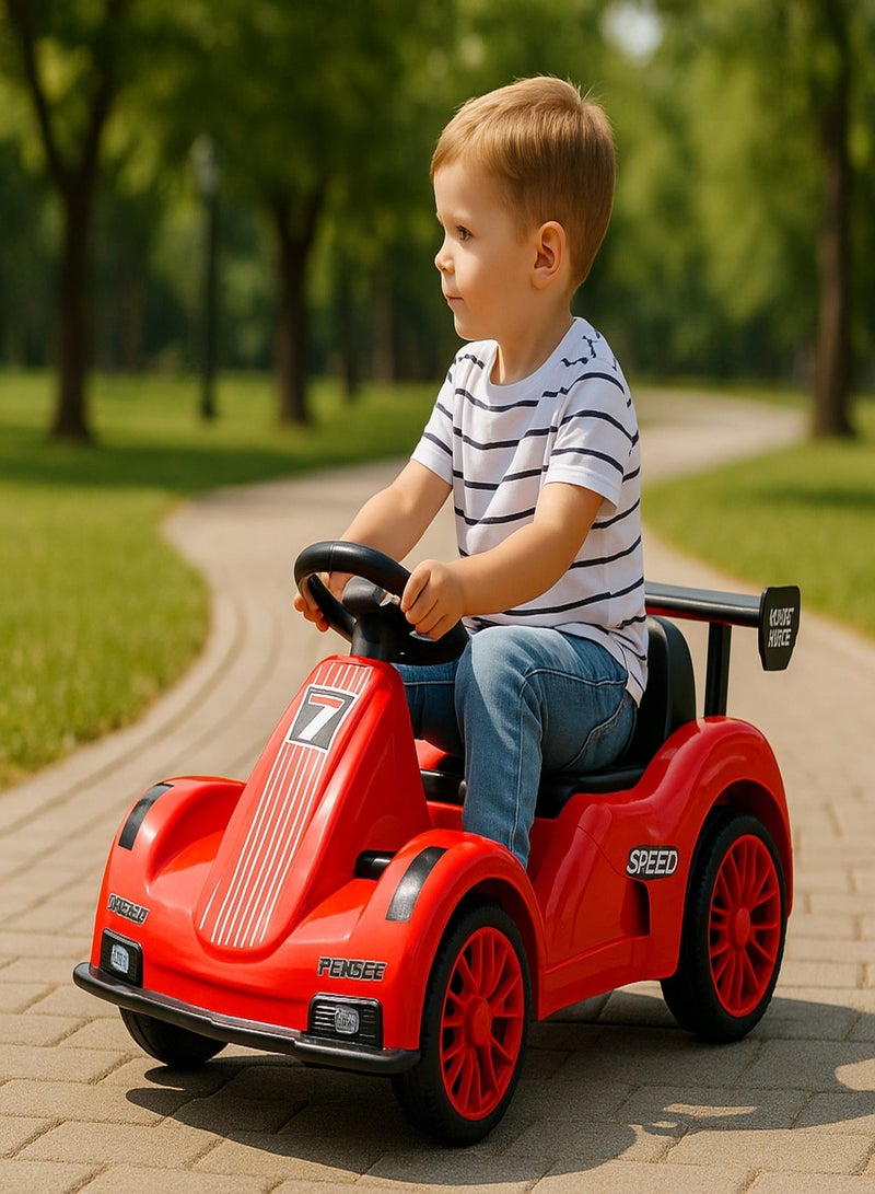 Rally Kids Electric Ride-On Racing Car – 4-Wheel Design with Remote Control, Rechargeable Battery & Front and Rear LED Lights for Safe and Fun Driving - Image 1