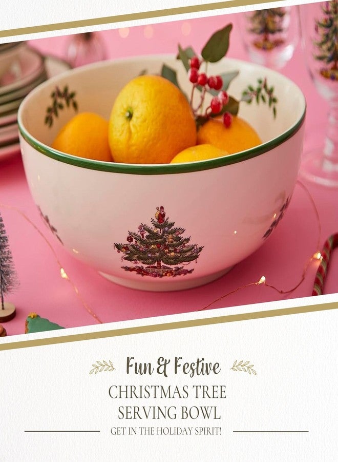 Spode Portmeirion Spode Christmas Tree Serving Bowl, 9-Inch Holiday Dish for Pasta, Salad, Fruit & Side Dishes, Earthenware Tableware, Perfect for Entertaining & Holiday Decor, Dishwasher Safe - Image 3