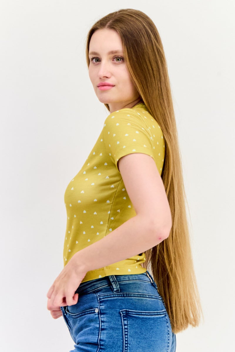 ONLY تي شيرت نسائي بأكمام قصيرة وياقة دائرية، مطبوع بألوان متعددة - Image 3