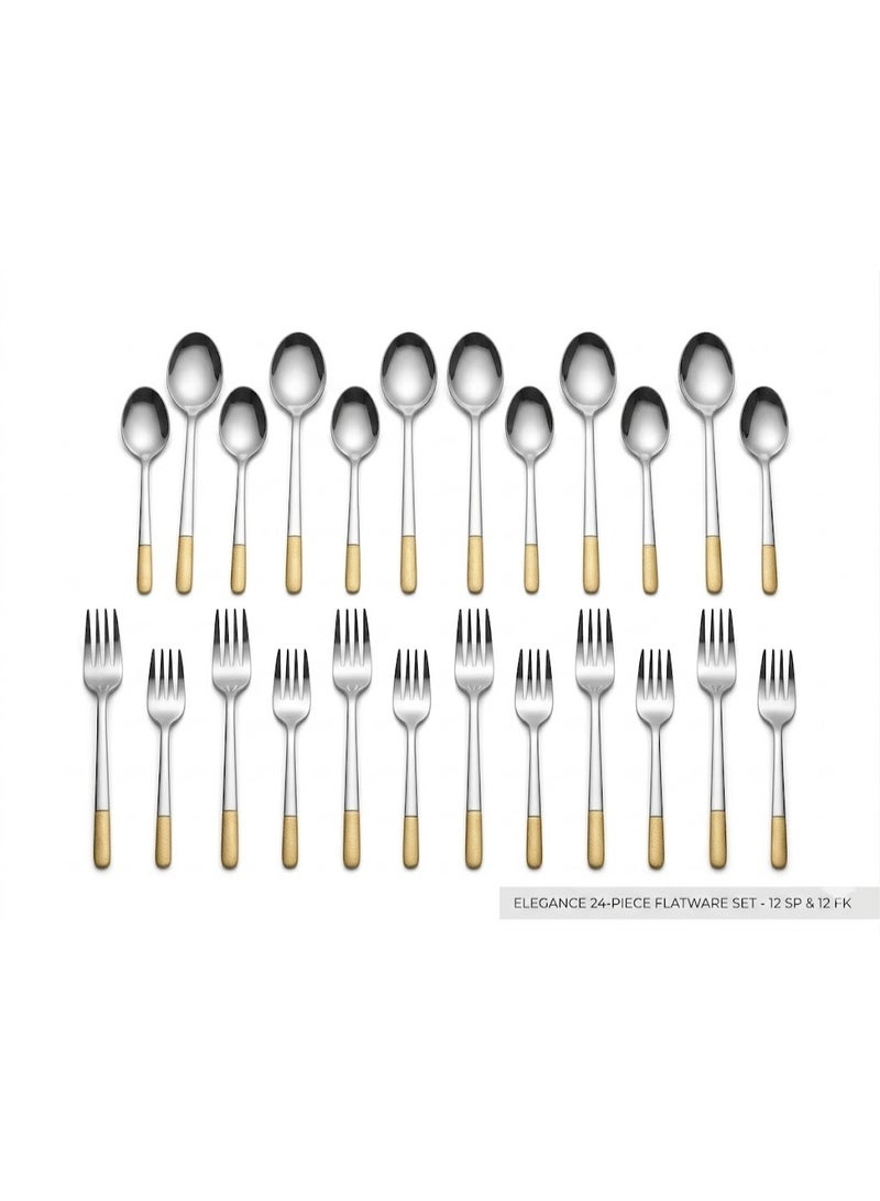 HomePro 24-Pieces Stainless Cutlery Set - Image 1