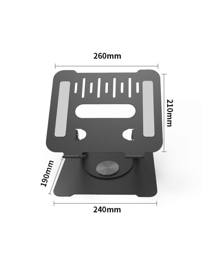 Generic - Computer Cooling Rack Rotatable Laptop Bracket Lifting Adjustment Tablet Support Frame Metal Bracket Hanging-Color:L31-Rotating-Black [Carbon Steel]] - Image 1