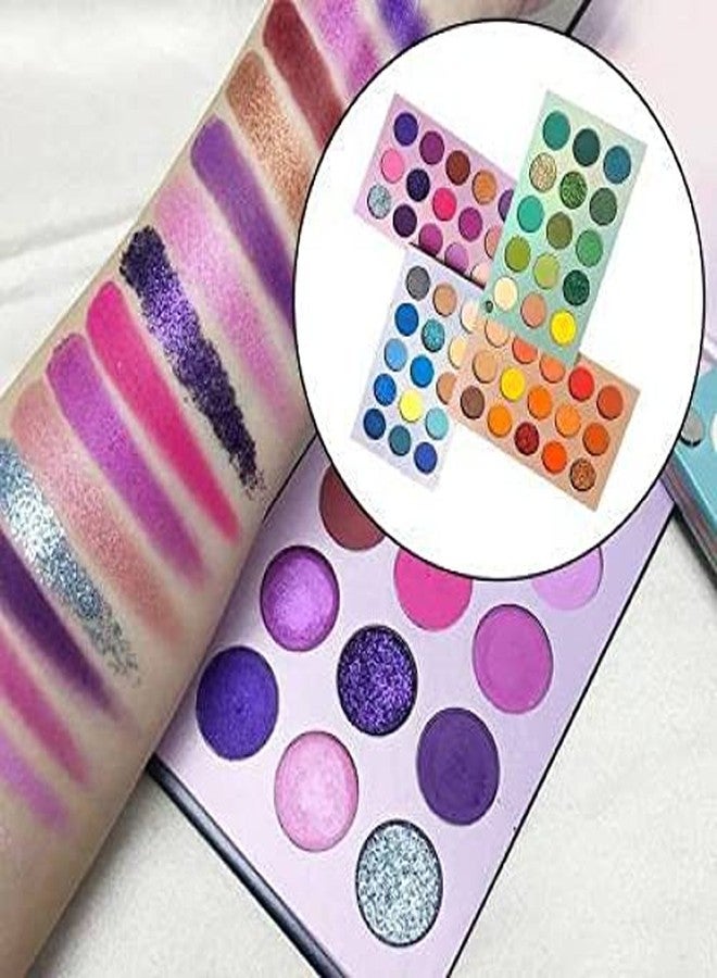 SKINPLUS Eyeshadow Palette 60 Colors Mattes And Shimmers High Pigmented Color Board Palette Long Lasting Makeup Palette Blendable Professional Eye Shadow Make Up Eye Cosmetic 80 g (Multi) - Image 4