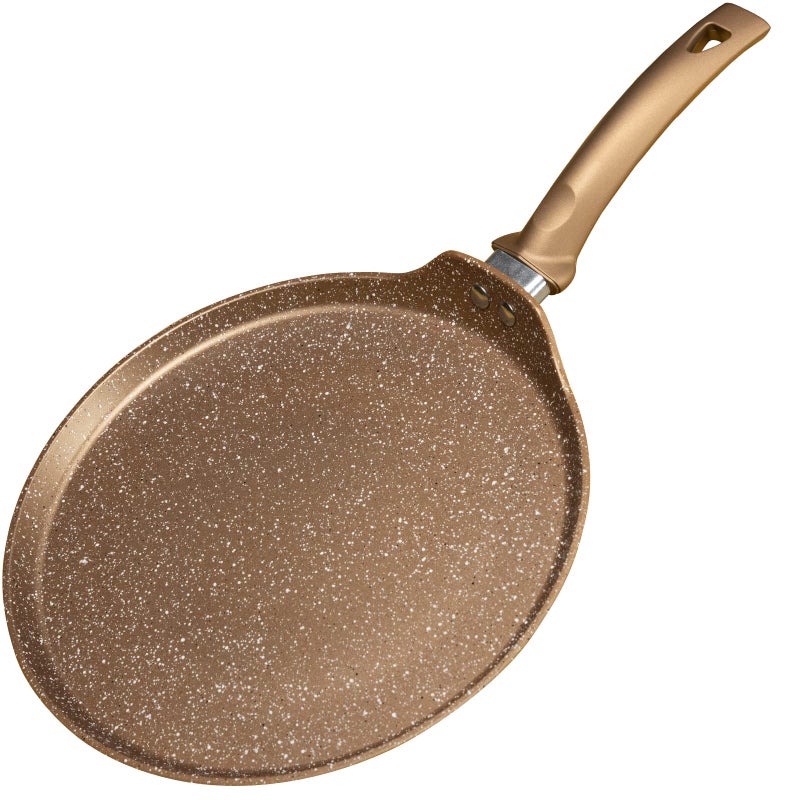 Innerwell 11 inch Nonstick Crepe Pan, Granite Coating Flat Skillet Dosa Tawa Tortilla Pan, Large Pancake Griddle Comal Pan, Compatible with All Stovetops, PFOA Free - Image 1