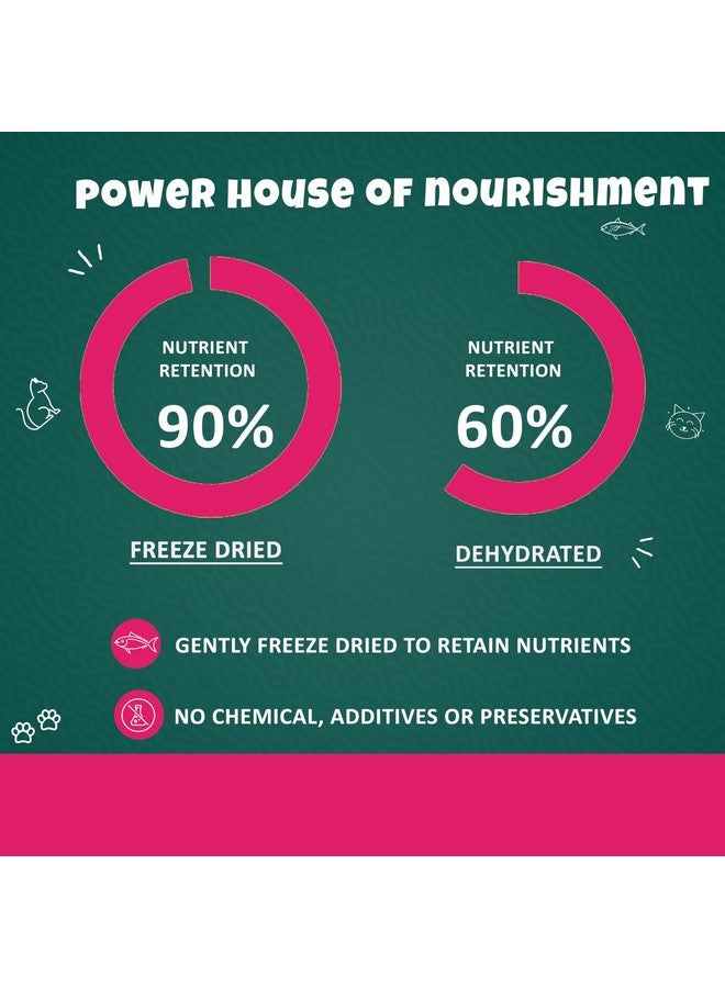 جووفى تريلز مكافآت القطط المجففة بالتجميد من Goofy Tails | مكافآت القطط من قطع التونة 30 جرام | مكافآت خالية من الجلوتين والحبوب للقطط | بروتين أوميجا 3، غني بمضادات الأكسدة | مكافآت سهلة الهضم للقطط والقطط الصغيرة - Image 3