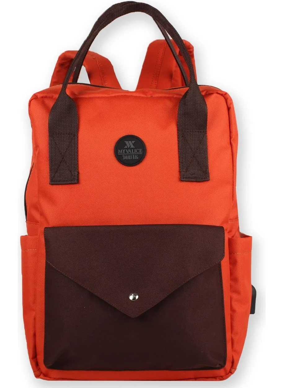 My Valice Smart Bag Post Notebook Backpack with USB Charging Port and Laptop Compartment Tile