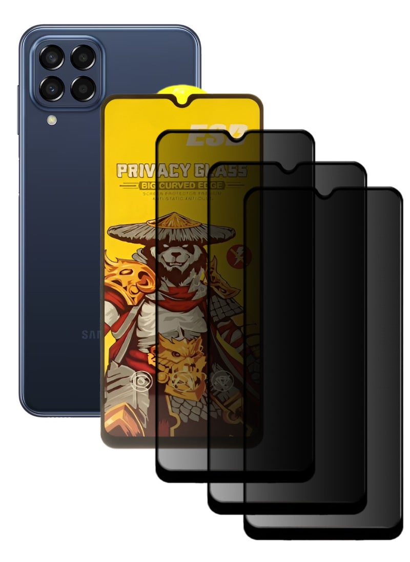 ESD 3 Pieces Tempered Dustproof Privacy Glass Screen Protector Compatible For Samsung Galaxy M33 5G - Image 1