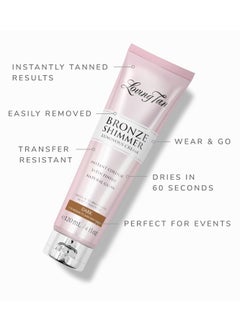 Loving Tan Loving Tan Bronze Shimmer Luminous Cream, Dark - Streak Free, Natural Looking, Instant Sunless Tanner - 6+ Self Tanning Applications per Tube, Cruelty Free - 4 FL Oz  - Image 3