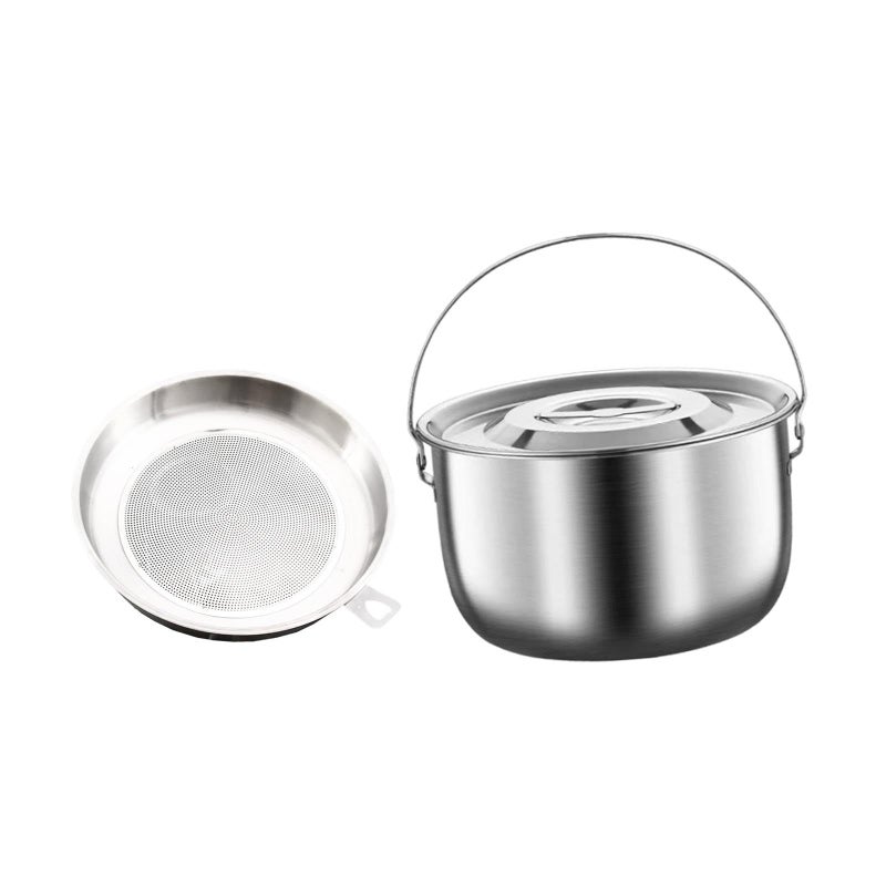 Nonstick Multipurpose Oil Storage Container Pot With Lid And Strainer Easy To Clean 2 5L - Image 2