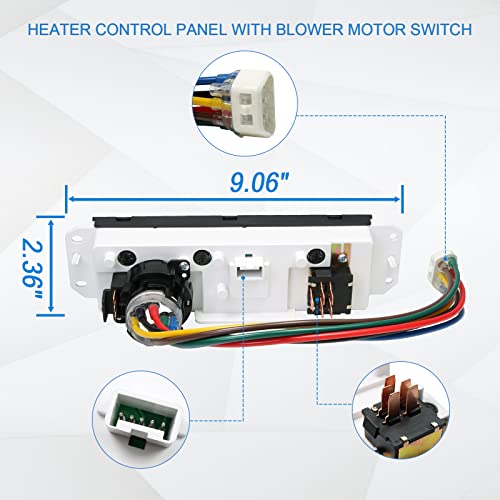 DICMIC HVAC A/C Heater Control Panel with Blower Motor Switch for 1999-2004 Jeep Wrangler TJ Replace# 55037473AB, BL101, HS-373 - Image 5