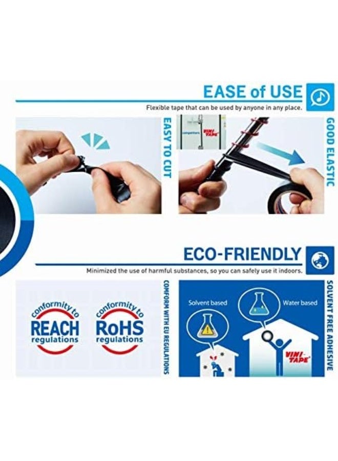 Vini-Tape Pvc Electrical Insulation Tape 6-Rolls Red - Image 4