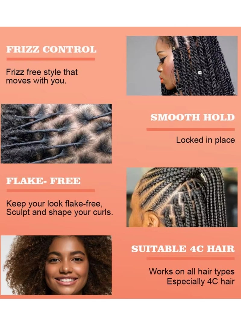 Sevich 100g Strawberry Mint Hair Defining Styling Gel Braid Loc and Twist Gel Create Part Lines and Tames Frizz Moisturize Hydrate Hair and Nourish Scalp Promote Hair Growth with Batana Oil - Image 2