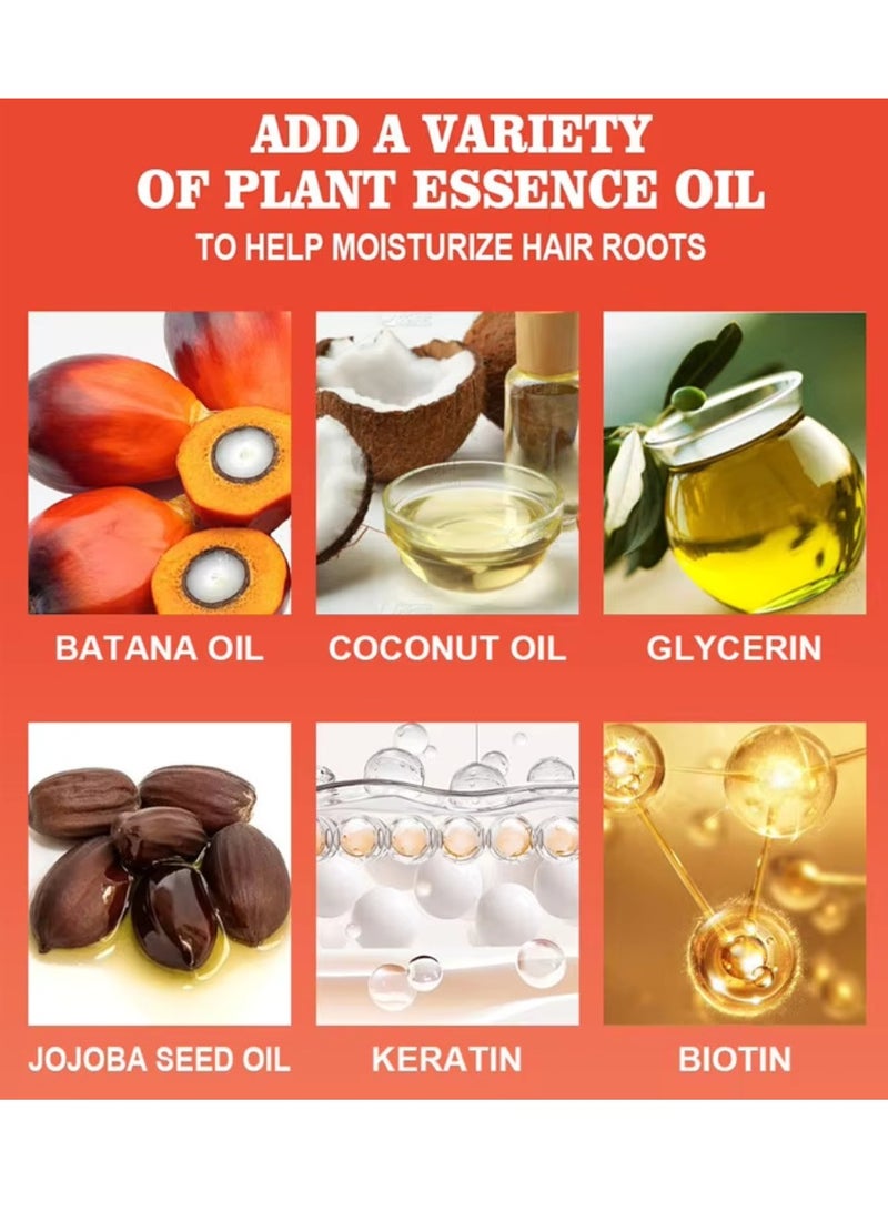 Sevich 100g Strawberry Mint Hair Defining Styling Gel Braid Loc and Twist Gel Create Part Lines and Tames Frizz Moisturize Hydrate Hair and Nourish Scalp Promote Hair Growth with Batana Oil - Image 3