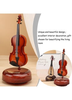 Beauenty Violin Music Box - Classical Music Box Mini Replica Instrument Crafts Decoration Gift Craft Home Office Ornament  - Image 2