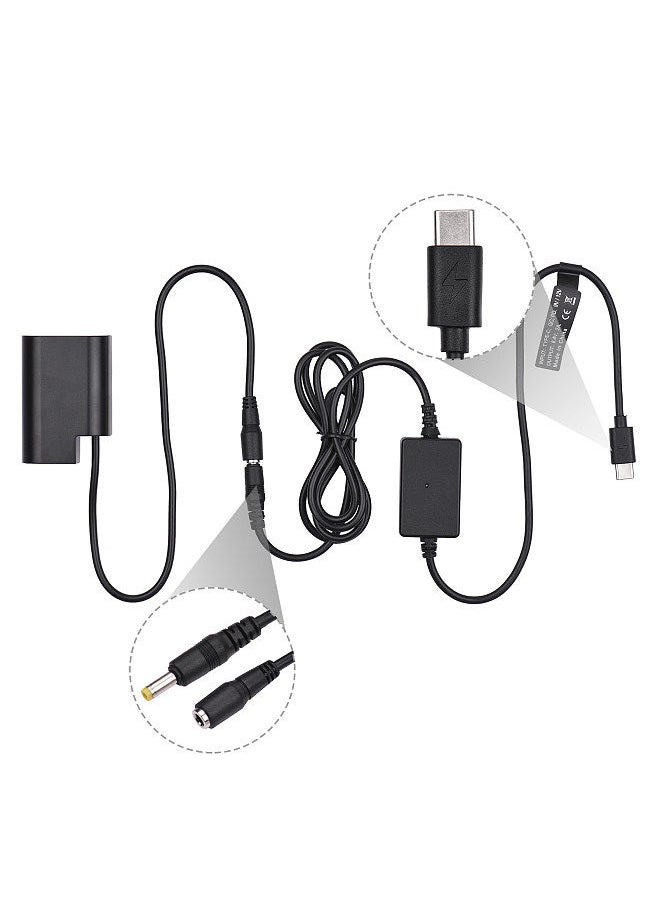PD USB Type-C Cable to DMW-DCC12 Dummy Battery DC Coupler DMW-BLF19  Replacement for Panasonic LUMIX DMC-GH3 DMC-GH4 DMC-GH3K DMC-GH4K DC-GH5 DC-G9