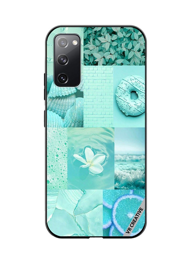 VR CREATIVE Protective Case Cover For Samsung Galaxy S20 FE 5G Mint Abstract College Design Multicolour - Image 1