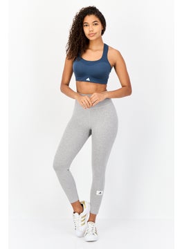 Adidas Women Brand Logo Padded Sports Bra, Teal Green  - Image 3