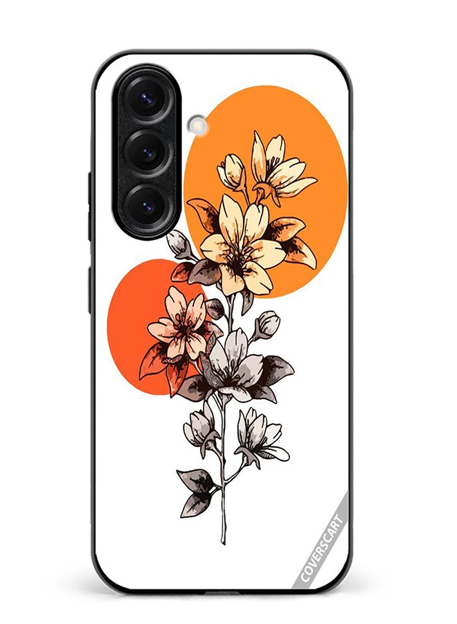 VR CREATIVE Protective Case Cover For Samsung Galaxy S25 Flower Design Multicolour