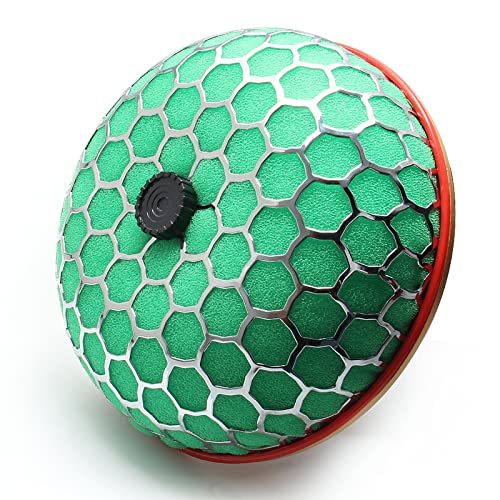 315 High Flow Air Intake Mushroom Filter Washable Sponge Honeycomb Mesh Air Filter Green