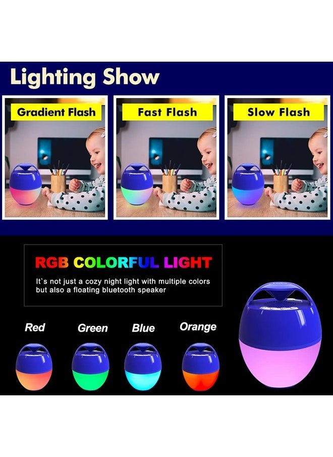 KingSom - Portable Bluetooth Pool Speaker,Hot Tub Speaker with Colorful Lights,IP68 Waterproof Floating Speaker,360° Surround Stereo Sound,85ft Bluetooth Range,Hands-Free Wireless Speakers for Shower Spa Home - Image 1