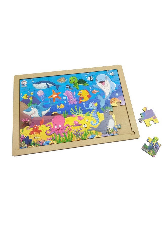 RATNA'S Ratnas Wooden Floor Puzzle Ocean 35 Pieces Jigsaw Puzzle Size 29.5 cm x 21.5 cm for Kids 3+ Years - Image 2