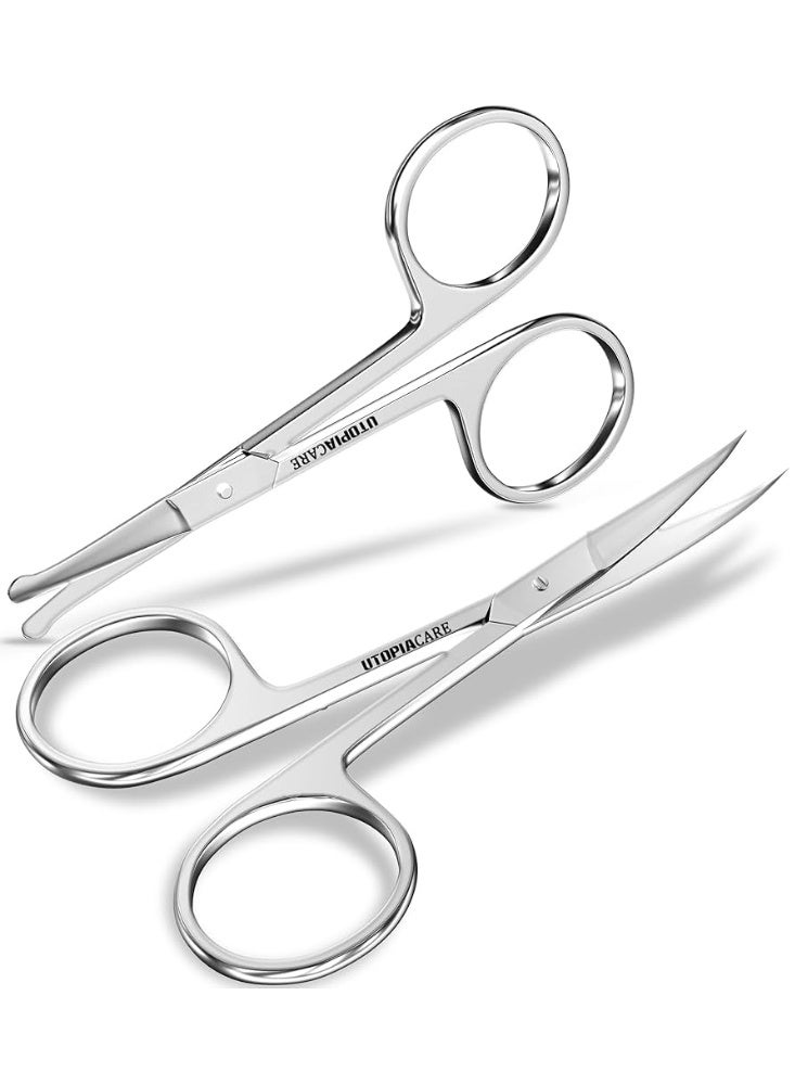 maya accessories Stainless Steel Scissors with Sharp Curved Blades for Eyebrows, Facial Hair, False Eyelashes.1PC - Image 1
