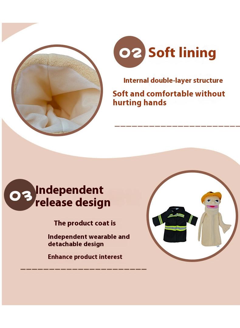 general 1 Pcs Prince Professional Figurine Role Playing Parent-Child Interaction Toy Family Companionship Plush Doll Figurine Toy Hand Puppet With Control Lever - Image 4