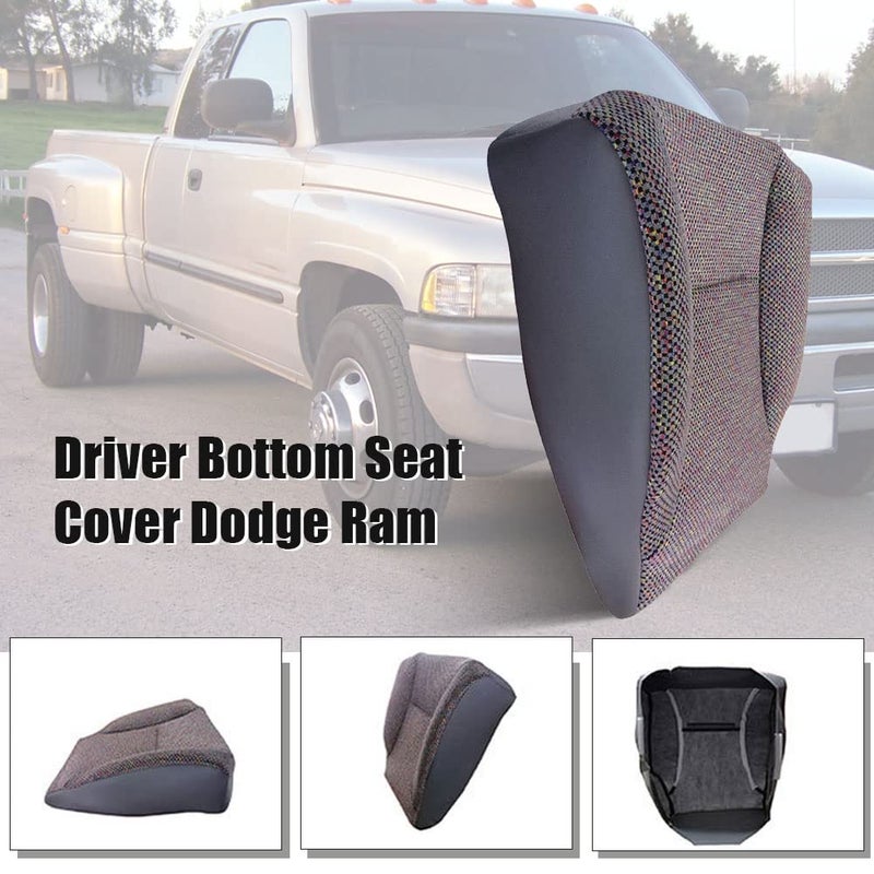 sportuli Gray Driver Side Bottom Cloth Seat Cover Replace for 1998-2002 Dodge Ram 1500 2500 3500 (98-02) - Image 3