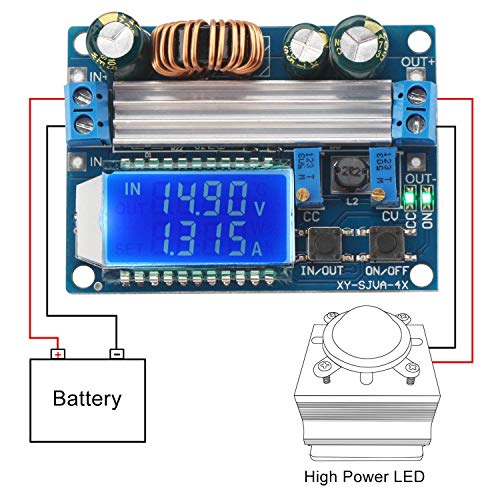 REES52 Buck Boost Converter Display, Buck-Boost Board DC 5.5-30V 12v to DC 0.5-30V 5v 24v Adjustable Constant Current Voltage Step UP Down Voltage Regulator 4A 35W Power Supply Module - Image 4