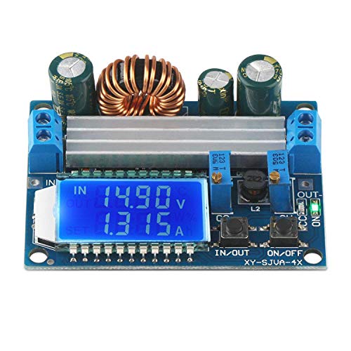 REES52 Buck Boost Converter Display, Buck-Boost Board DC 5.5-30V 12v to DC 0.5-30V 5v 24v Adjustable Constant Current Voltage Step UP Down Voltage Regulator 4A 35W Power Supply Module - Image 1