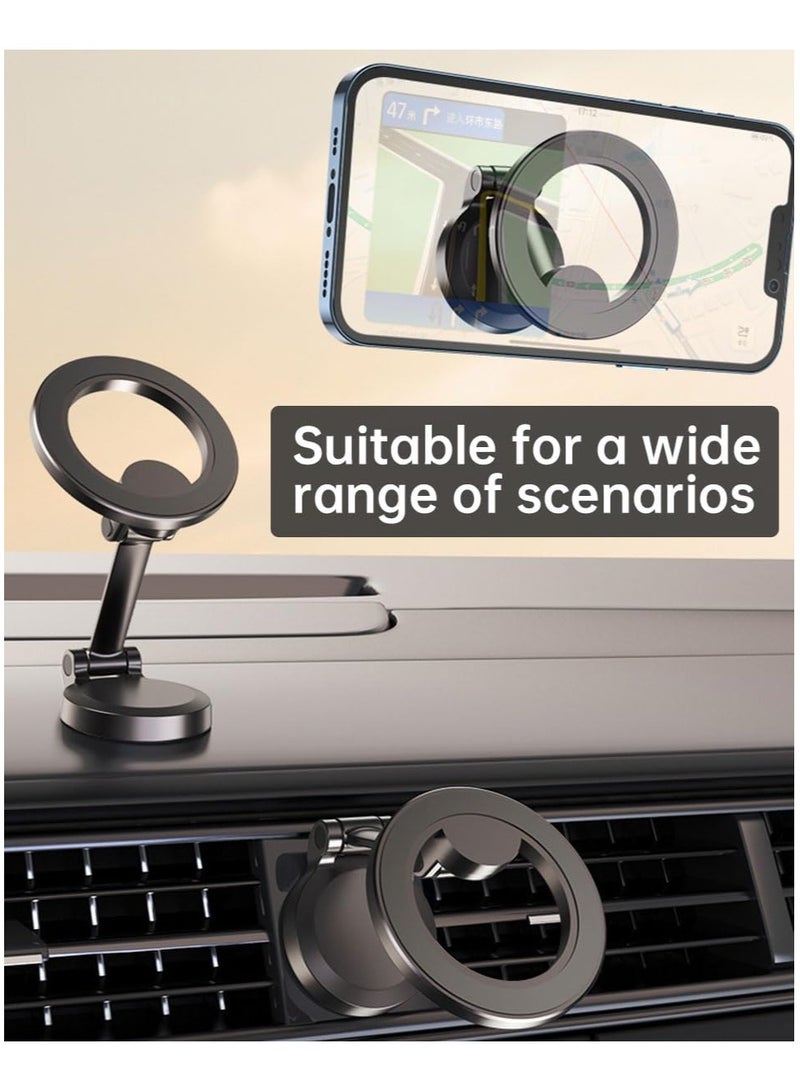 DUSALA Magnetic Phone Holder for Car Fits MagSafe Car Mount, 360° Rotation Car Mount Hands Free Dashboard Mobile Holder, Fit for iPhone 12-15 & All Phones - Image 3
